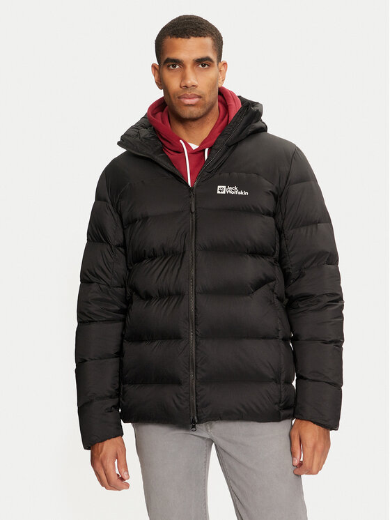 Jack Wolfskin Dūnu jaka Nebelhorn A61827 Melns Regular Fit