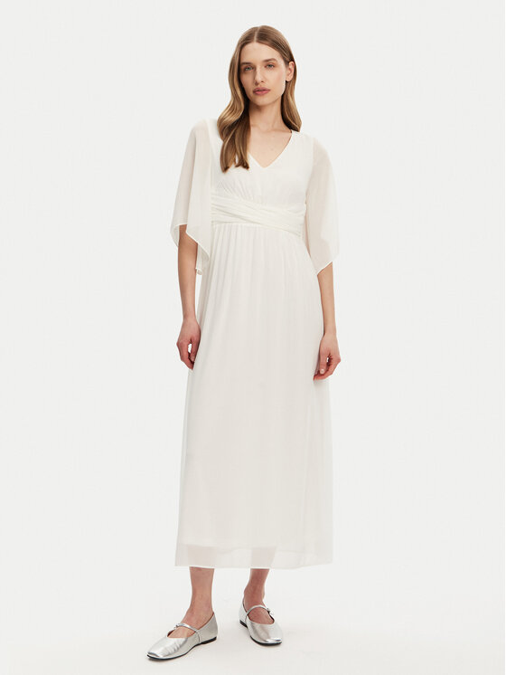Vila Vila Лятна рокля Nanna 14109343 Бял Regular Fit