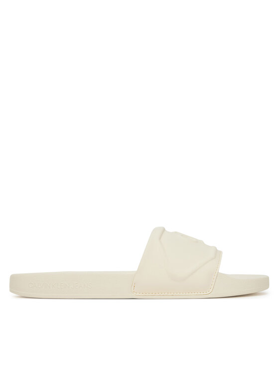 Flip flop Calvin Klein Jeans Slide Pu Hf Mg YW0YW01879 Écru