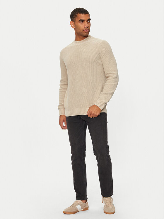 BOSS Boss Sweter 50523568 Beżowy Regular Fit