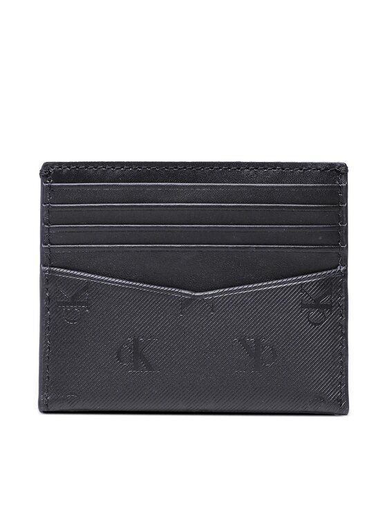 Calvin Klein Jeans Etui pentru carduri Monogram Soft Cardcase 10Cc Aop K50K510434 Negru