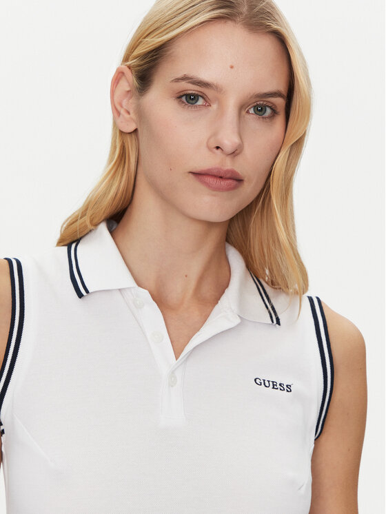Guess Guess Vestito da giorno V5GK04 KCOK1 Bianco Bodycon Fit