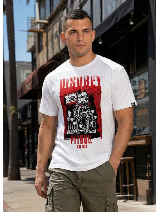PITBULL PITBULL T-Shirt DISOBEY Biały Regular Fit