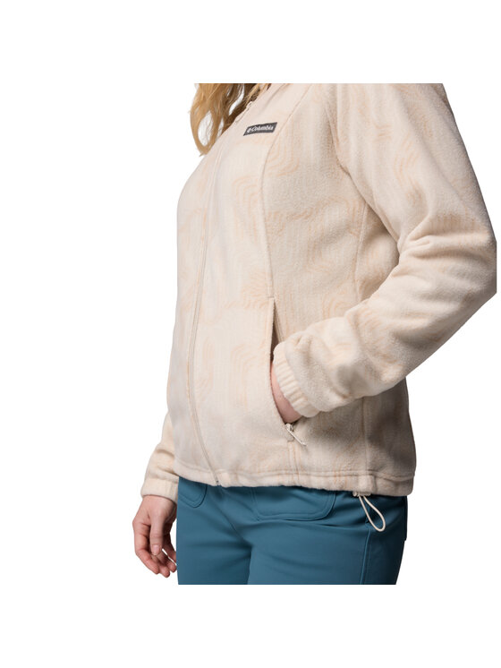 Columbia Columbia Felpa di pile Columbia Benton Springs Printed Full Zip Beige Regular Fit