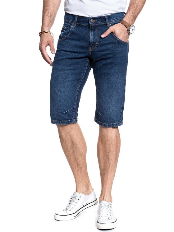 Mustang Mustang Szorty jeansowe HAMPTON BERMUDA Niebieski Regular Fit