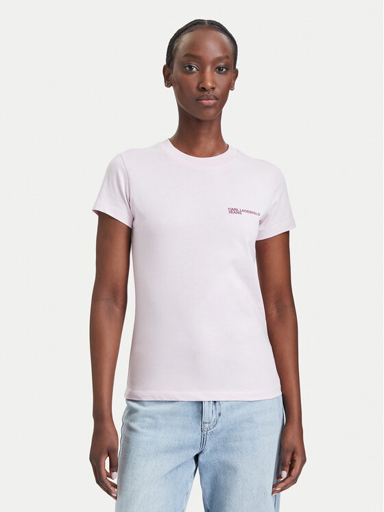 Karl Lagerfeld Jeans Karl Lagerfeld Jeans T-särk A1W17004 Heleроosa Slim Fit