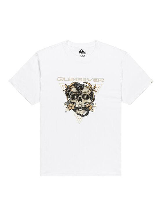 Quiksilver Quiksilver T-Shirt Core Skull EQYZT08176 Bílá Regular Fit