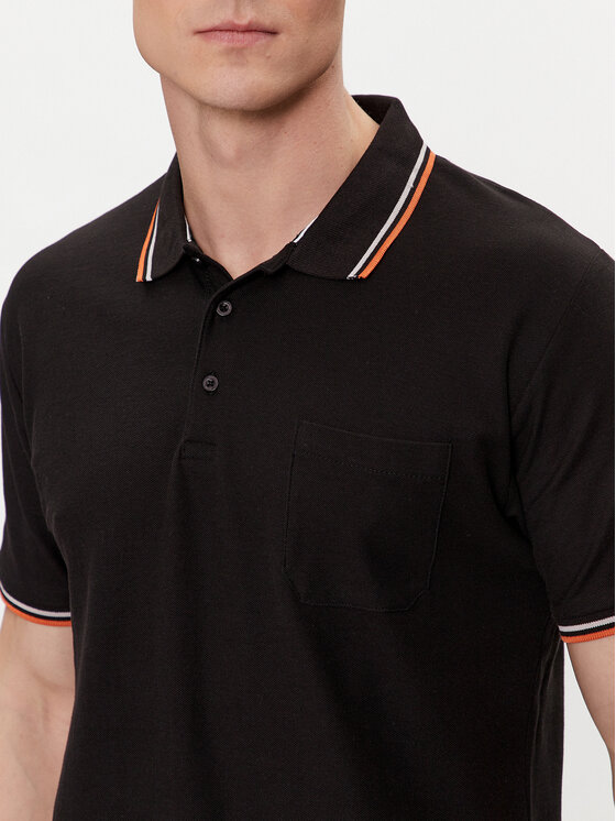 Brave Soul Brave Soul Polo majica MPS-149COSMO Črna Straight Fit