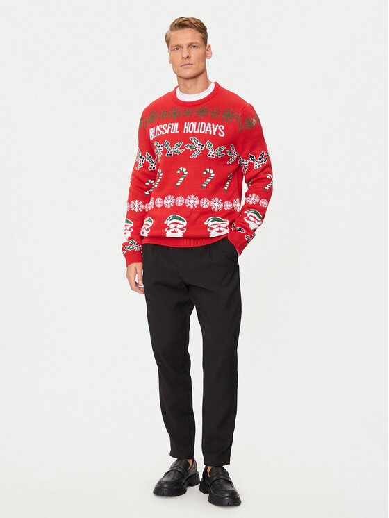 Only & Sons Only & Sons Sweater Xmas 22031171 Piros Regular Fit
