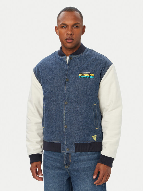 Guess Jeans Guess Jeans Kurtka bomber 183630 Niebieski Classic Fit