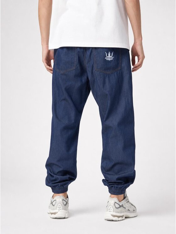 Jigga Wear Jigga Wear Jeansy elastyczne na gumce dzins cienkie wygodne 132719 Niebieski Regular Fit