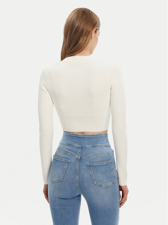 Elisabetta Franchi Elisabetta Franchi Kardigán MK53S51E2 Ekru Regular Fit