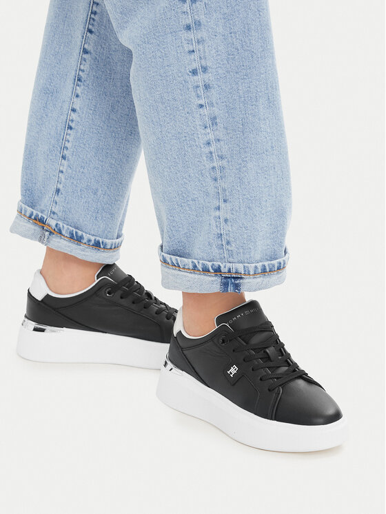 Tommy Hilfiger Sneakers Th Chic Platform FW0FW09396 Negru