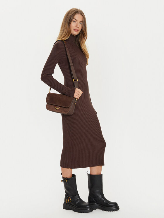 TWINSET TWINSET Трикотажна сукня 242TT3062 Коричневий Slim Fit