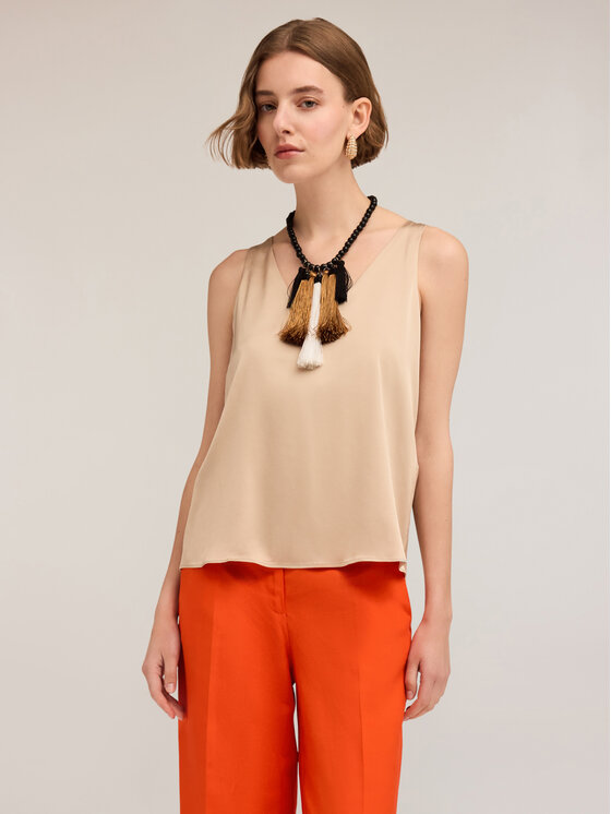 Motivi Motivi Koszula D725Q000442N002 Écru Regular Fit