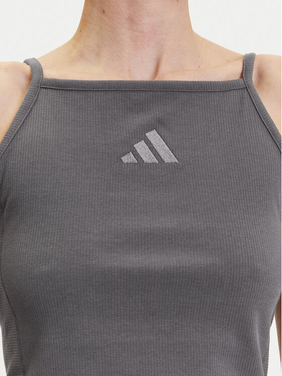 adidas adidas Топ ALL SZN Rib JJ1223 Сірий Slim Fit