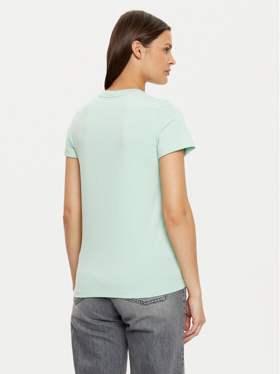 Guess Jeans Guess Jeans Marškinėliai W4YI10 J1314 Žalia Regular Fit
