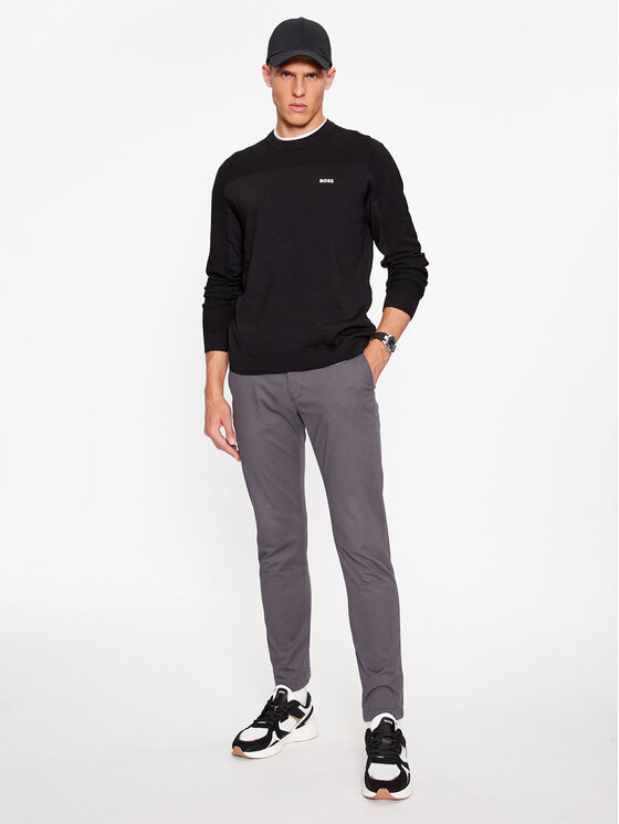 BOSS Boss Sveter Momentum-X_Cn 50498559 Čierna Regular Fit