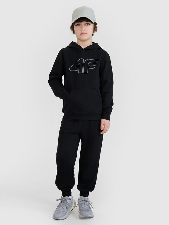 4F 4F Bluza BASIC+ Czarny Regular Fit