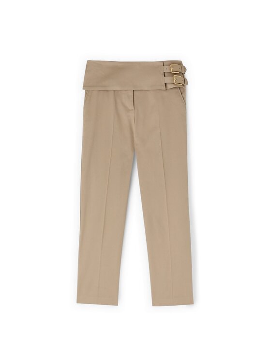 Motivi Motivi Pantaloni di tessuto P03RQ004769N012 Crema Regular Fit