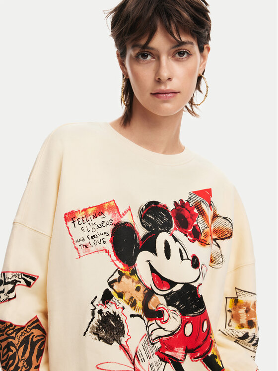 Desigual Desigual Pluus Mickey 24WWSK35 Beež Oversize