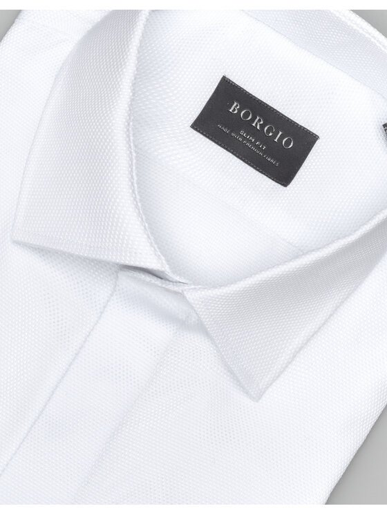 Borgio Borgio Koszula fabrizia 00572 Biały Slim Fit