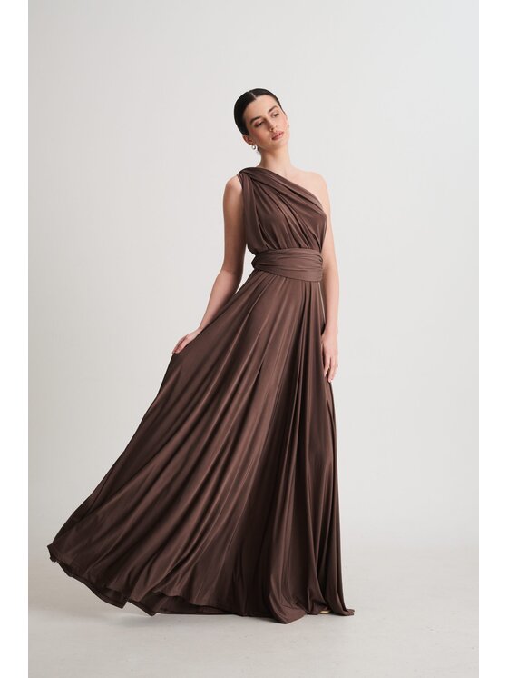 ROSE AVENUE ROSE AVENUE Sukienka wieczorowa MULTIWAY Brązowy Regular Fit