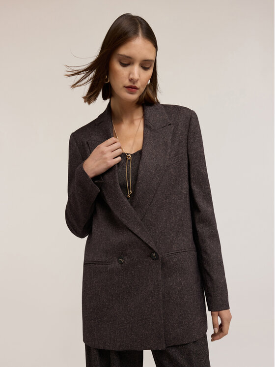 Motivi Motivi Giacca outdoor Q032Q001045N0Z2 Marrone Over Fit