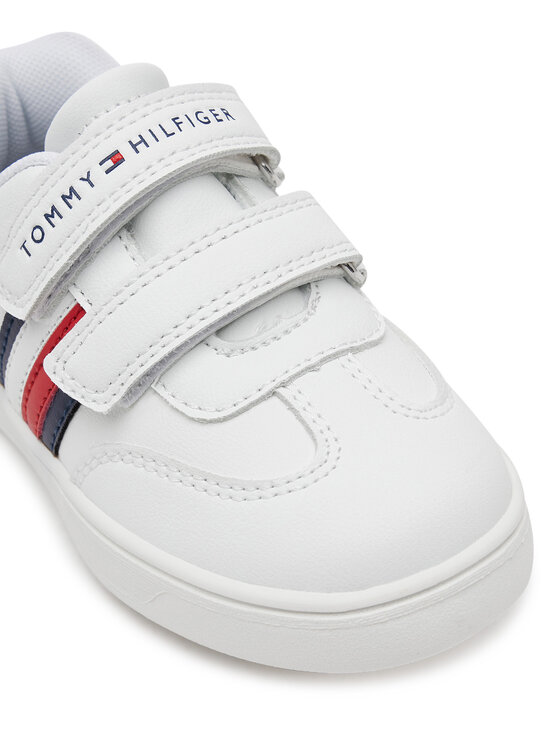 Tommy Hilfiger Tommy Hilfiger Sneakersy Stripes Low Cut Velcro Sneaker T1X9-33839-1355 M Biały