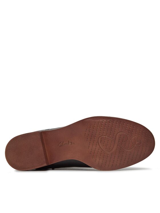 Clarks Clarks Kotníková obuv s elastickým prvkem Taylor Shine 261119654 Černá