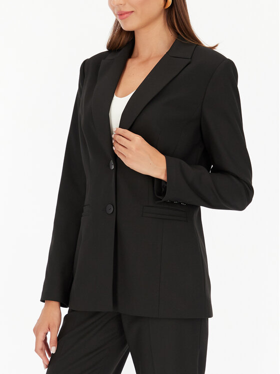 Potis & Verso Potis & Verso Marynarka Nesi Czarny Slim Fit
