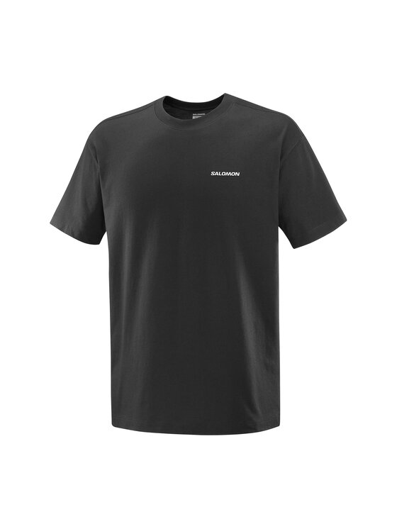 Salomon Salomon T-Shirt CHEST LOGO RELAXED TEE M Czarny Relaxed Fit