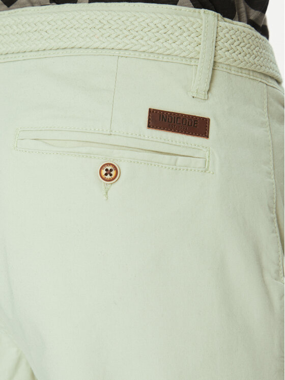 INDICODE INDICODE Auduma šorti Inconor 70-060 Zaļš Regular Fit