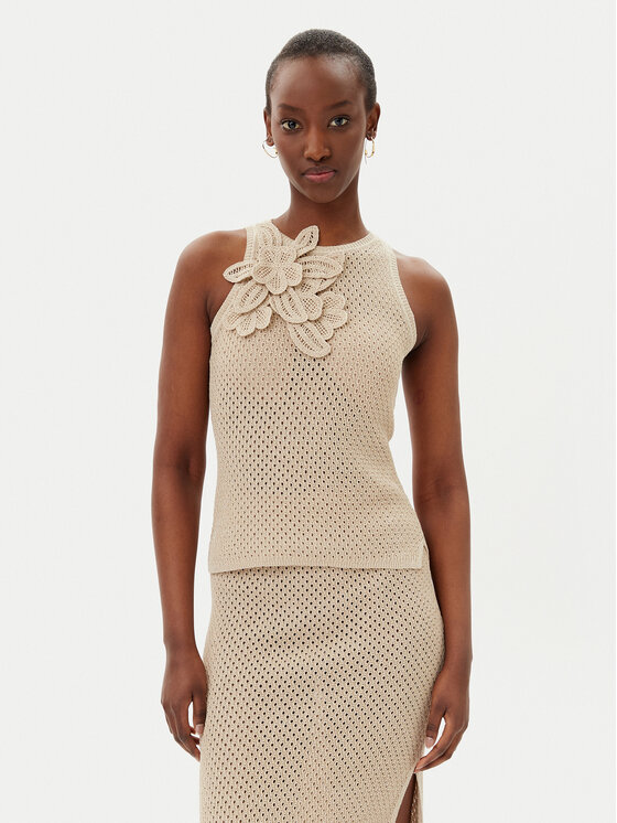 Marella Marella топ Arak1 2513361112 Бежов Slim Fit