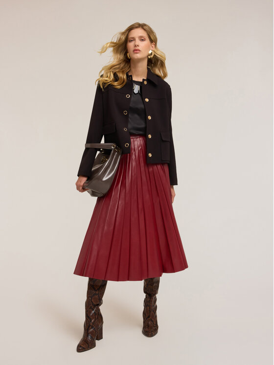 Motivi Motivi Spódnica midi 1253Q001113N026 Bordowy Regular Fit