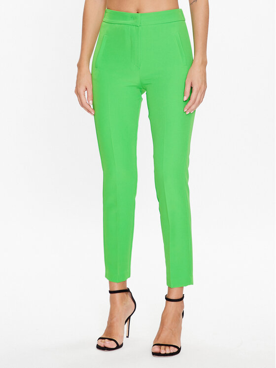 Kontatto Hlače iz tkanine CO9000 Zelena Slim Fit