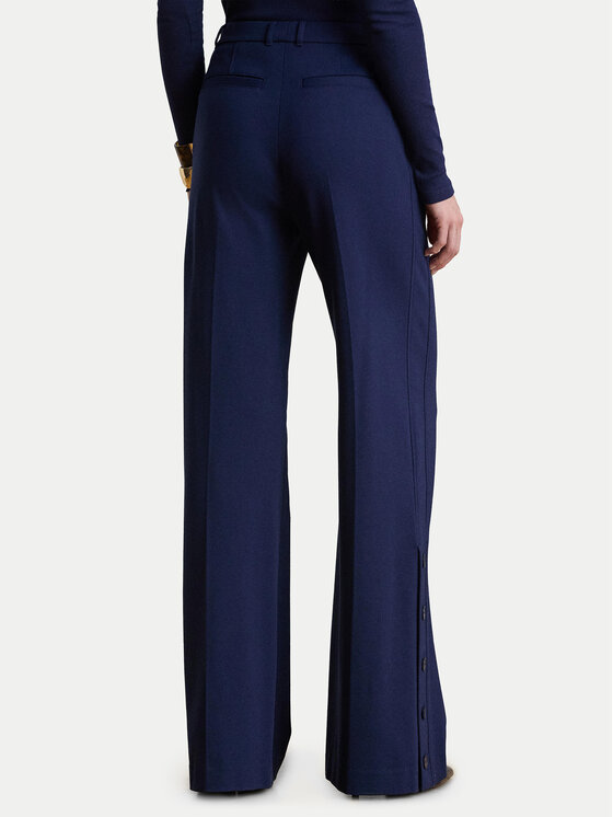 LAUREN RALPH LAUREN LAUREN RALPH LAUREN Medžiaginės kelnės 200P09084001 Tamsiai mėlyna Wide Leg