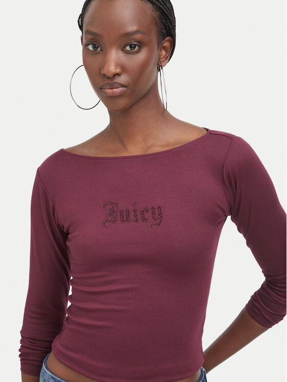 Juicy Couture Juicy Couture Särkpluus JCWCT226329 Bordoopunane Slim Fit