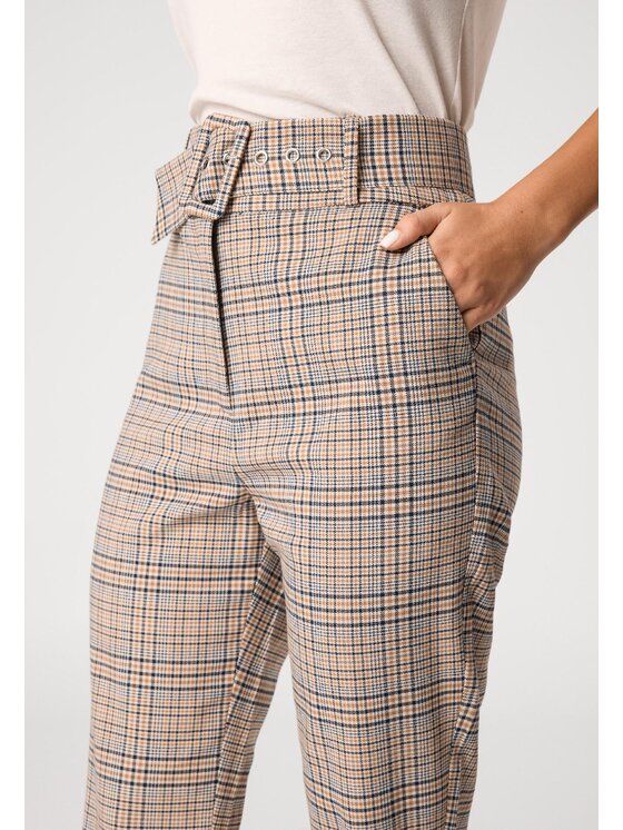 QUIOSQUE QUIOSQUE Dámské kalhoty Quiosque 3VF004123 Béžová Regular Fit
