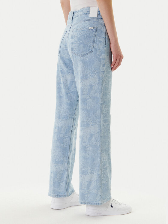 Mustang Mustang Jeans hlače Madison 1016002 Svetlo modra Wide Fit