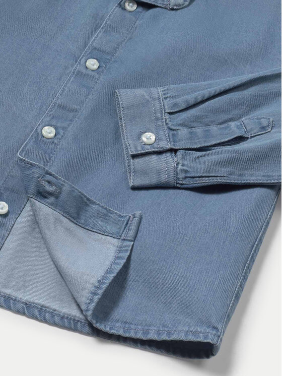 Mayoral Mayoral camicia di jeans 1118 Blu Regular Fit