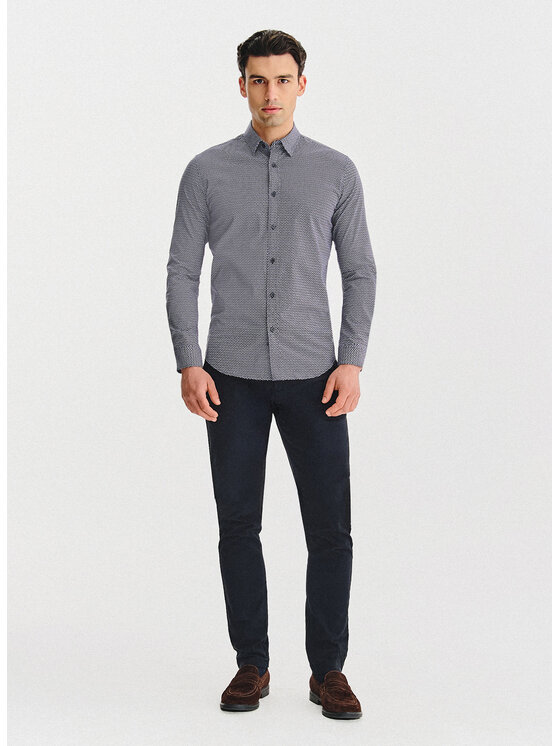 Pako Lorente Pako Lorente Koszula P25WF-1X-039 Granatowy Slim Fit