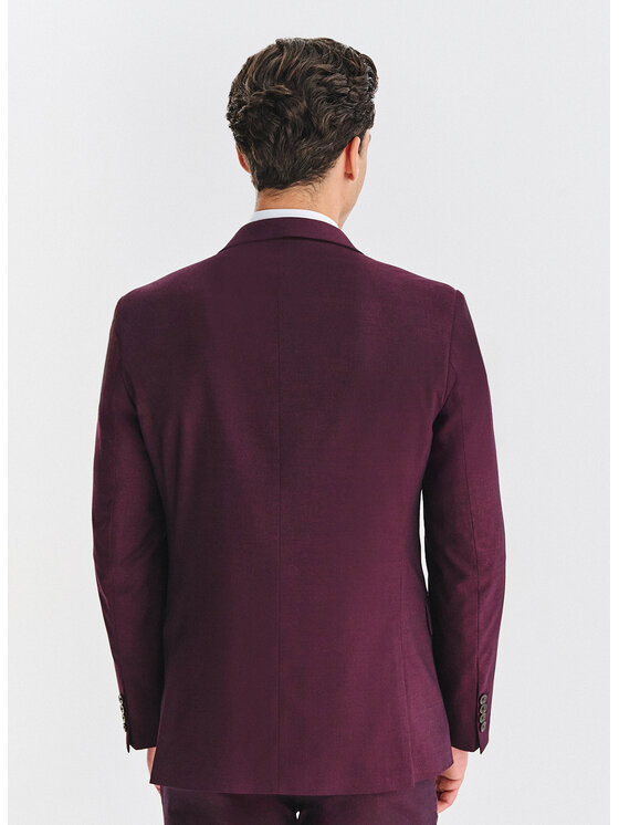 Pako Lorente Pako Lorente Marynarka P25WF-3G-014 Bordowy Slim Fit