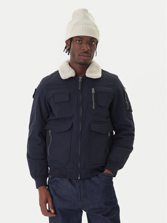 Aeronautica Militare Aeronautica Militare Bomber striukė 252AB3024UCT03151 Tamsiai mėlyna Regular Fit