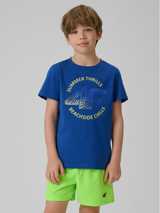 4F 4F T-Shirt BEACHSIDE CHILL Niebieski Loose Fit