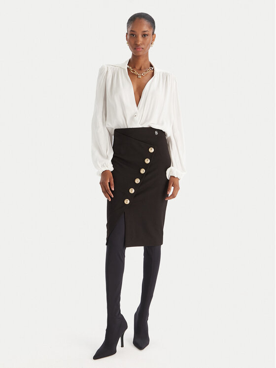 Babylon Babylon Spódnica ołówkowa S00609 Czarny Regular Fit