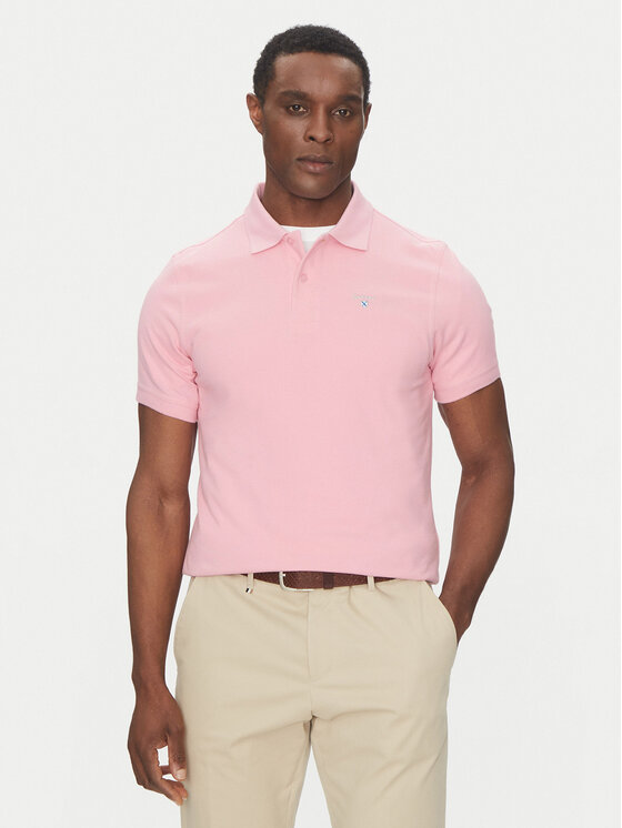 Barbour Barbour Polo Original Sport MML0358PI51 Różowy Tailored Fit