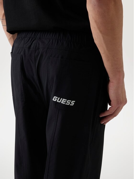 Guess Guess Kalhoty z materiálu 174877 Černá Regular Fit