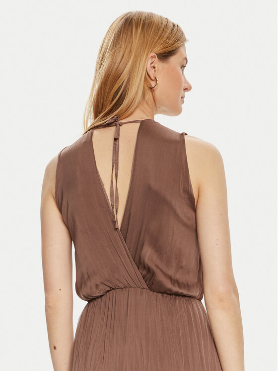 Haveone Haveone Sukienka letnia AFF-L010 Brązowy Regular Fit
