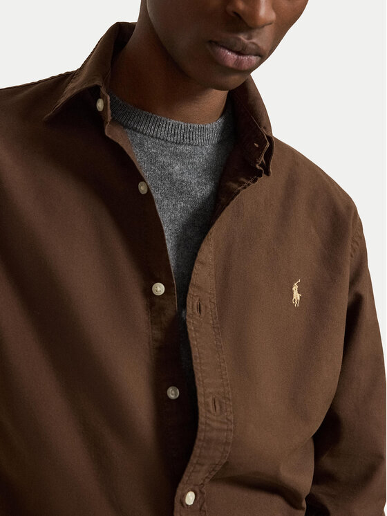 Polo Ralph Lauren Polo Ralph Lauren Košile 710805564519 Tmavě hnědá Regular Fit